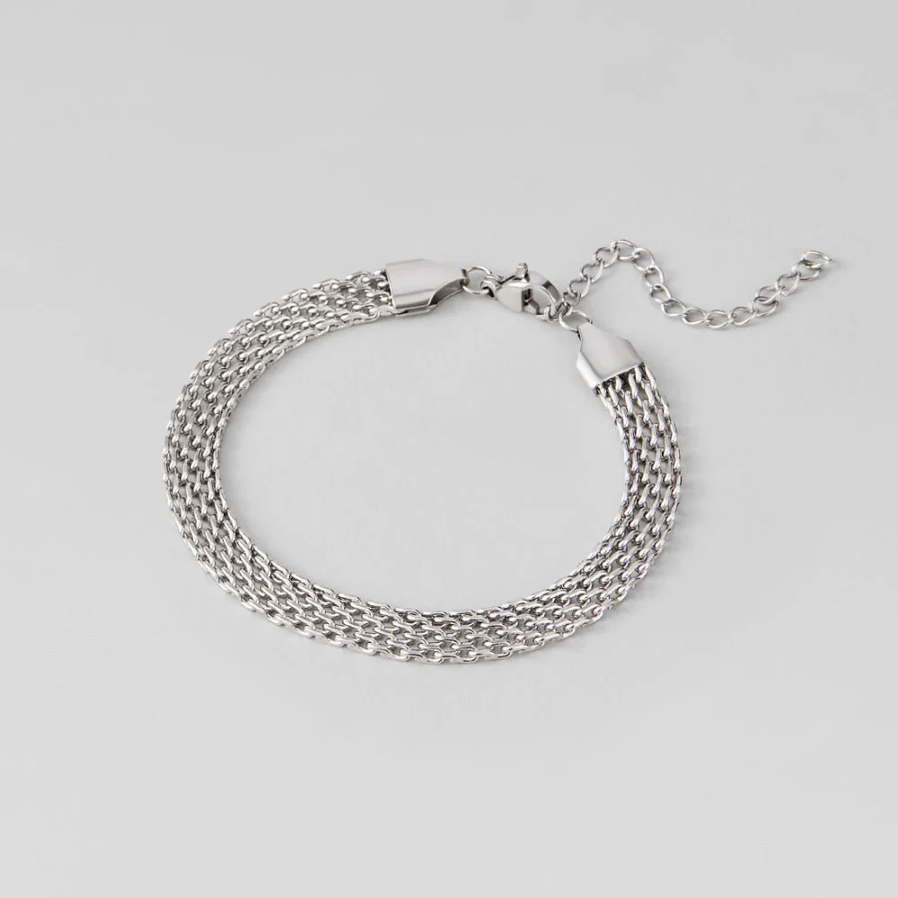 Molly Silver Mesh Chain Bracelet - Image 3