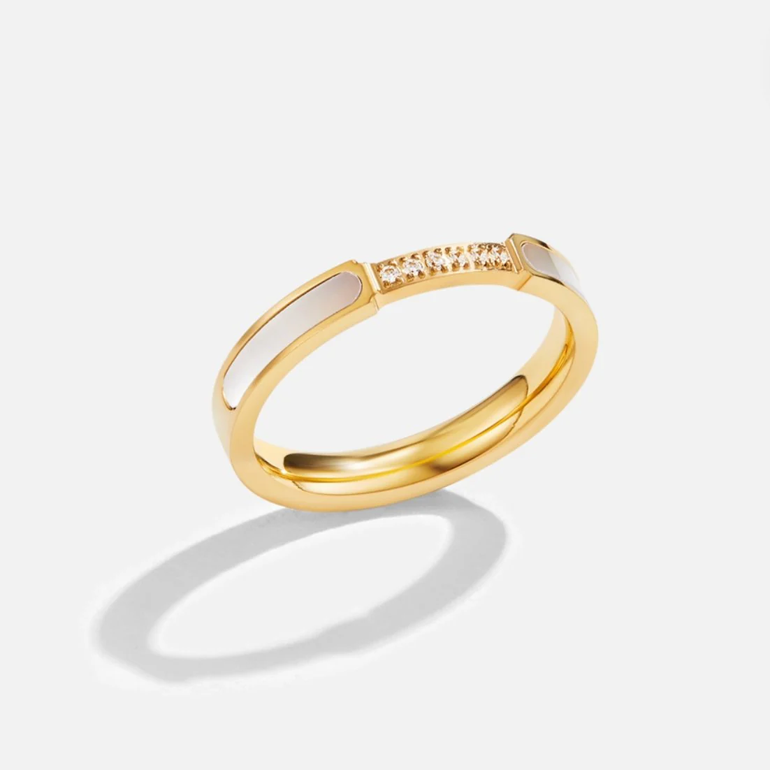 Mother Of Pearl & Crystal Ring - Image 7