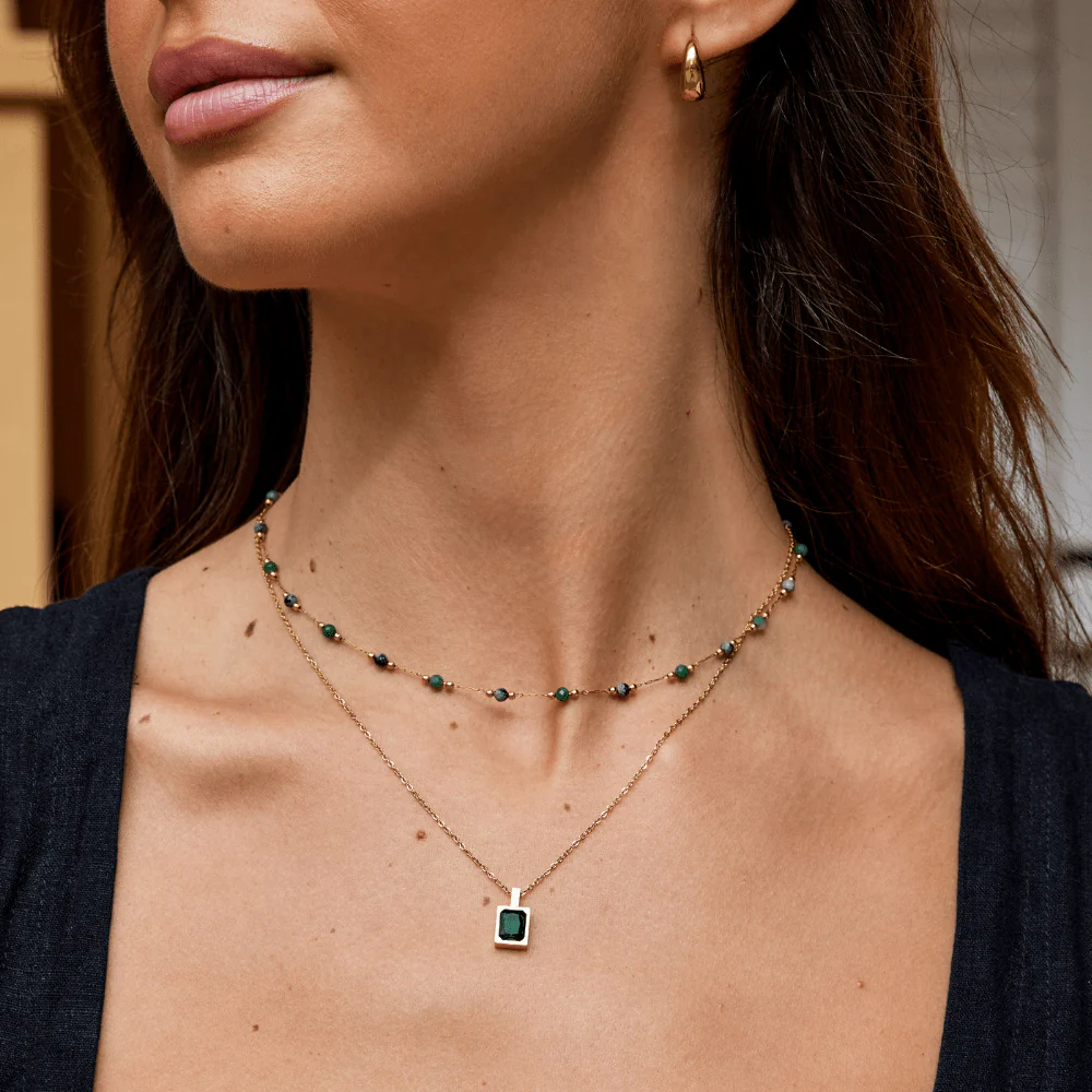 Mystic Green Crystal Necklace - Image 2