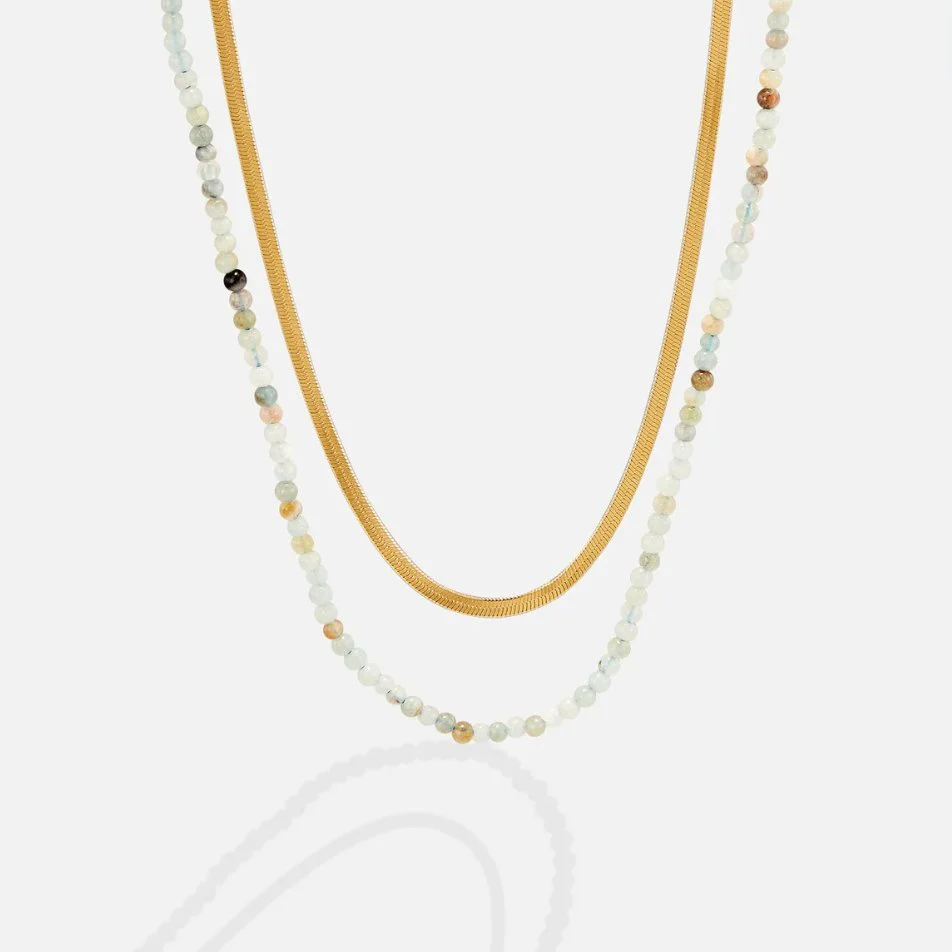 Neesa Stone Beads Layered Necklace - Image 2