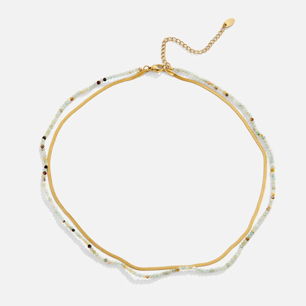 Neesa Stone Beads Layered Necklace - Image 4