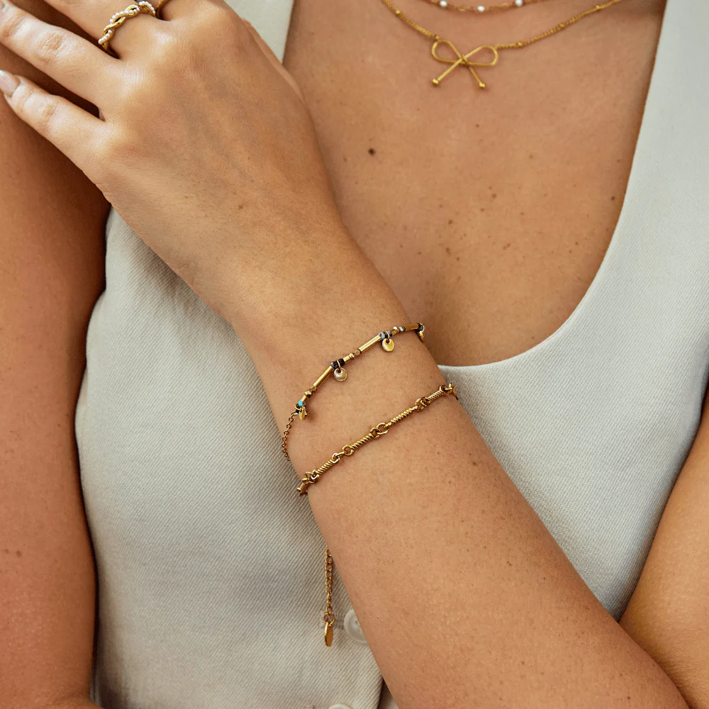 Neri Gold Disc Bracelet - Image 6