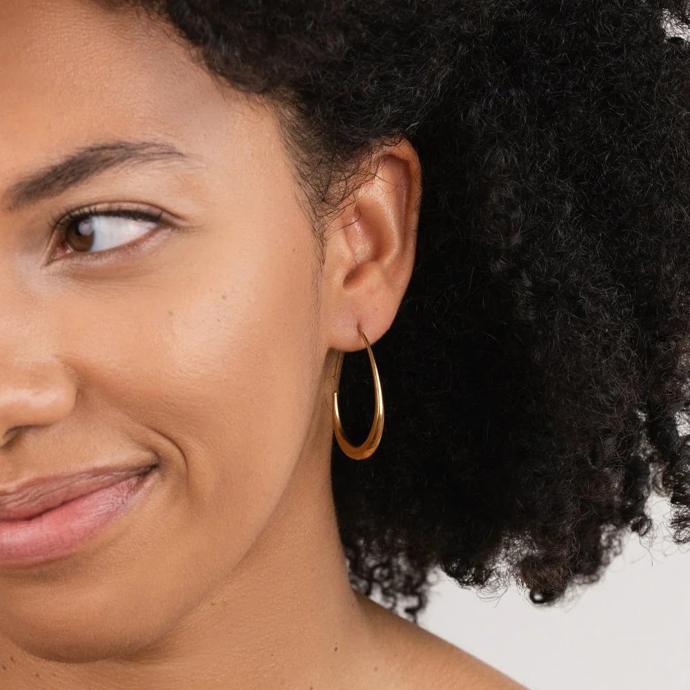 Nica Gold Hoop Earrings - Image 5