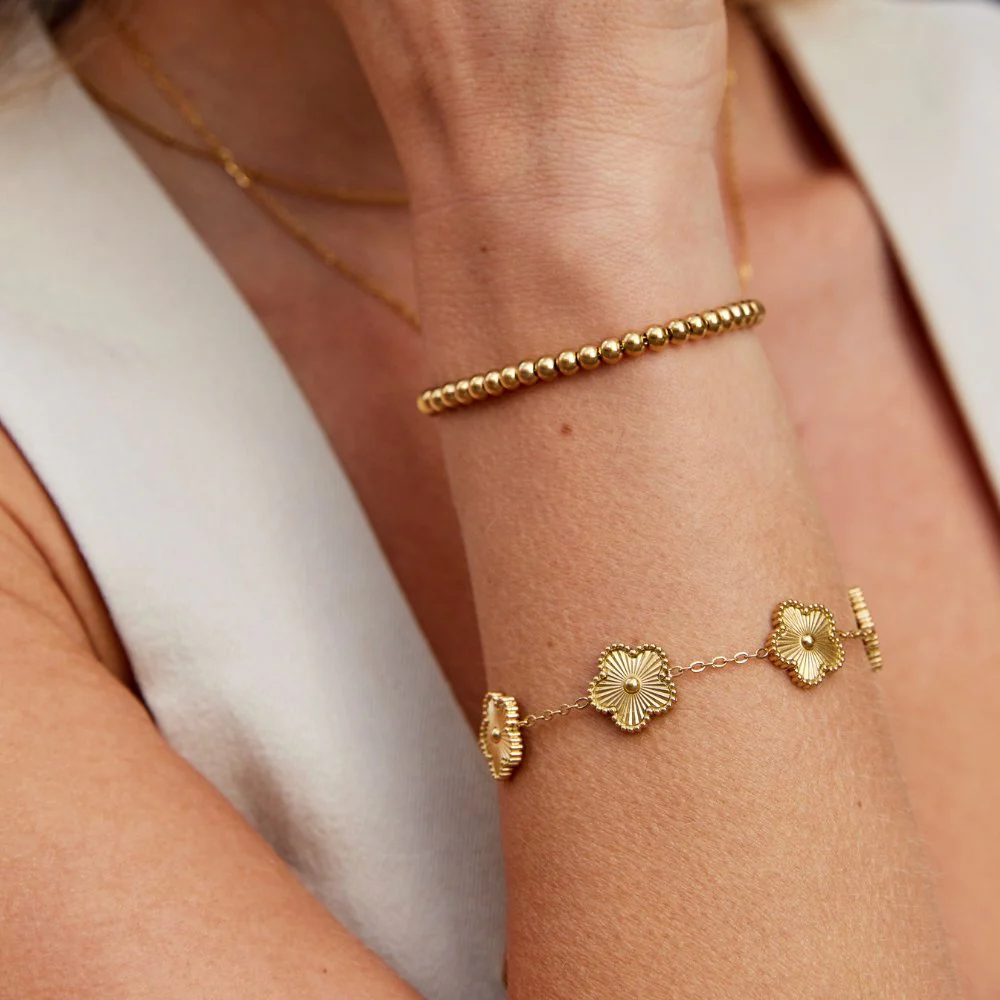 Niloya Beaded Gold Bracelet - Image 2