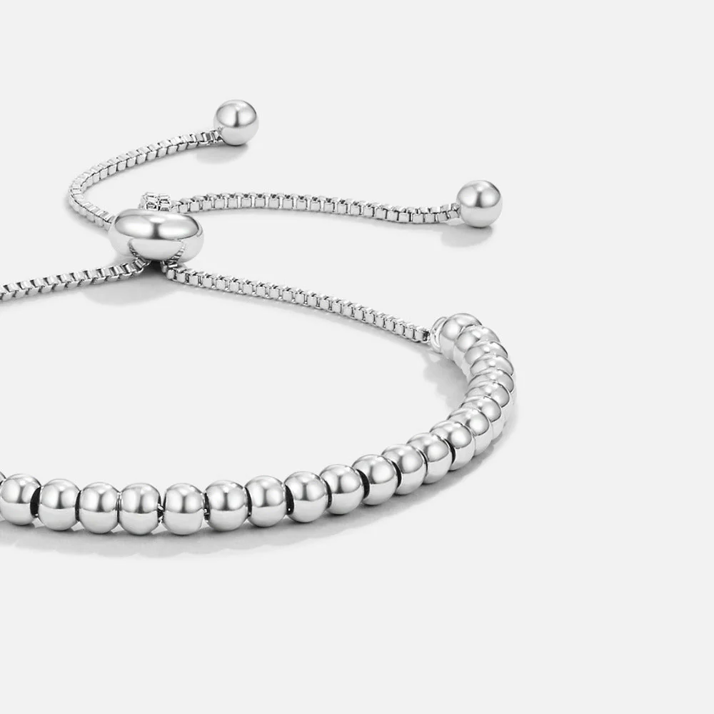 Niloya Beaded Silver Bracelet - Image 3
