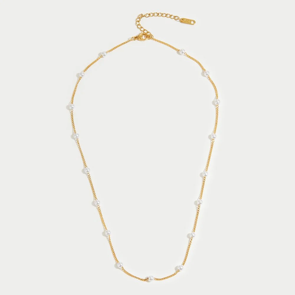 Nura Pearl 18K Gold Necklace - Image 4