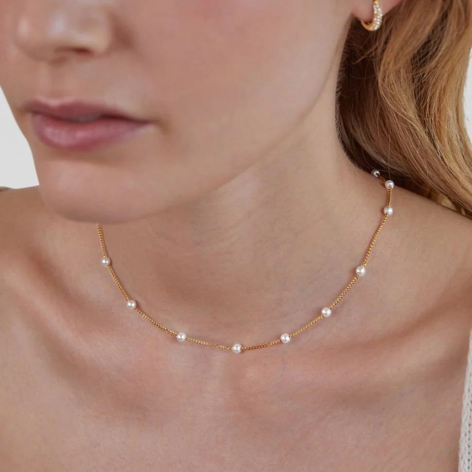Nura Pearl 18K Gold Necklace - Image 6