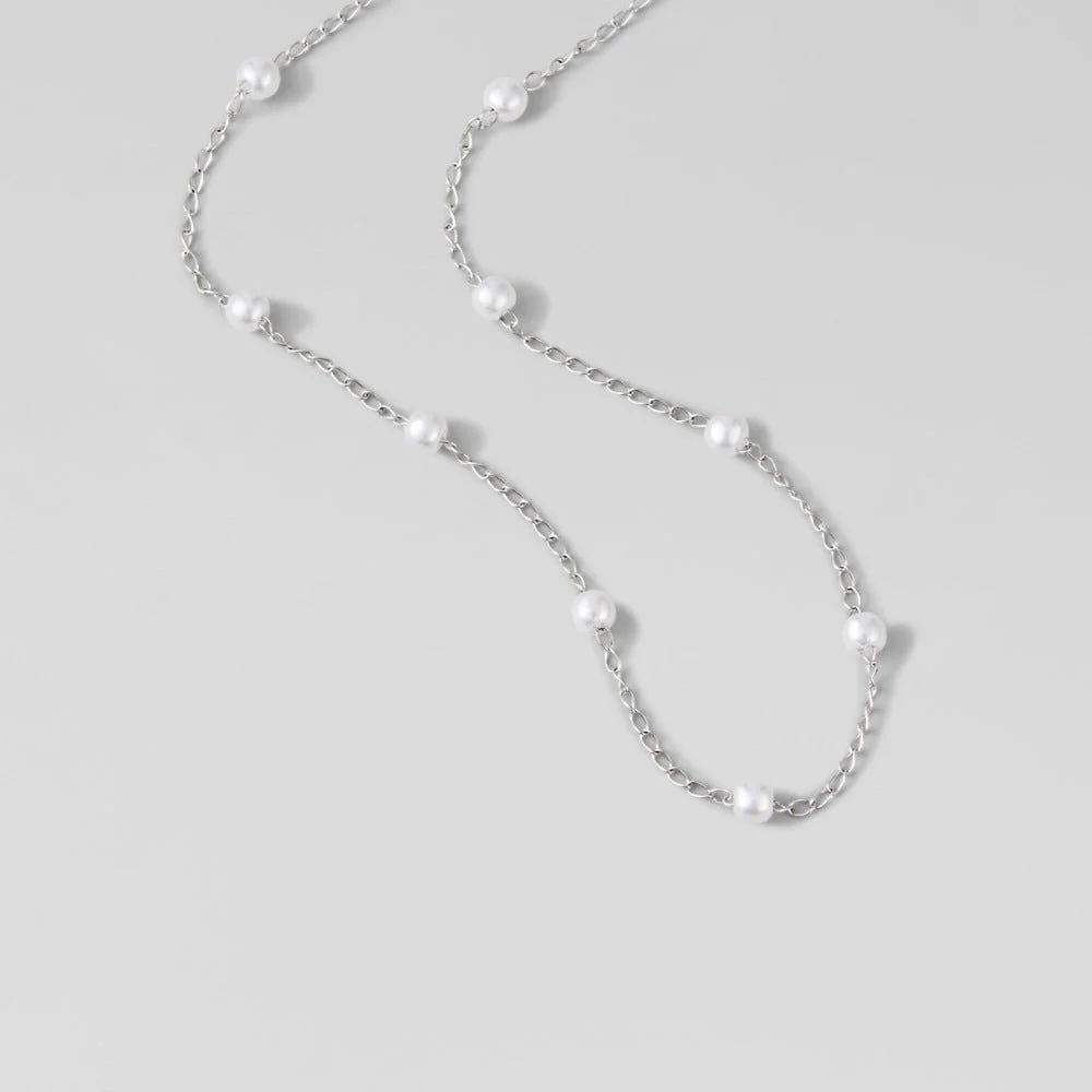 Nura Pearl Silver Necklace
