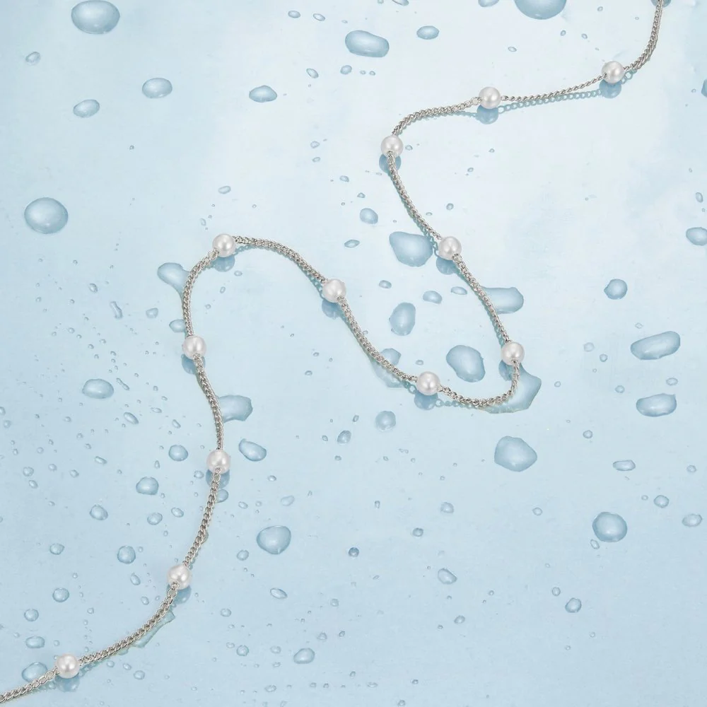 Nura Pearl Silver Necklace - Image 4