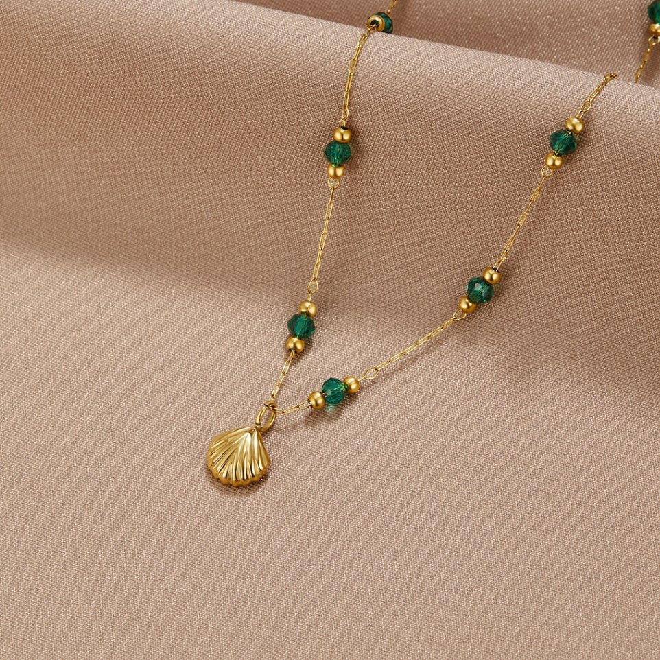 Ocean Lover Shell & Bead Necklace Set - Image 2