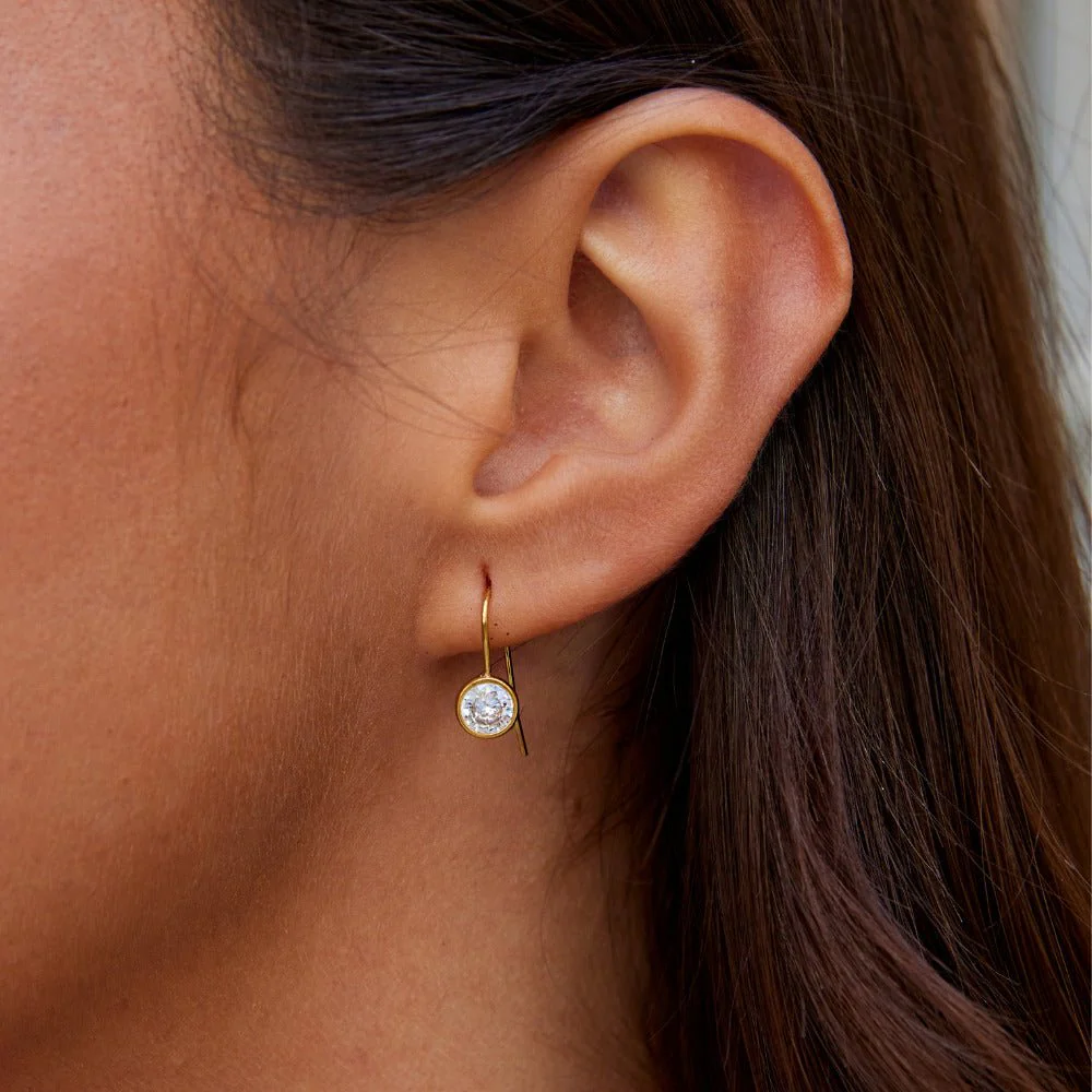 Olivia Crystal Drop Earrings - Image 2