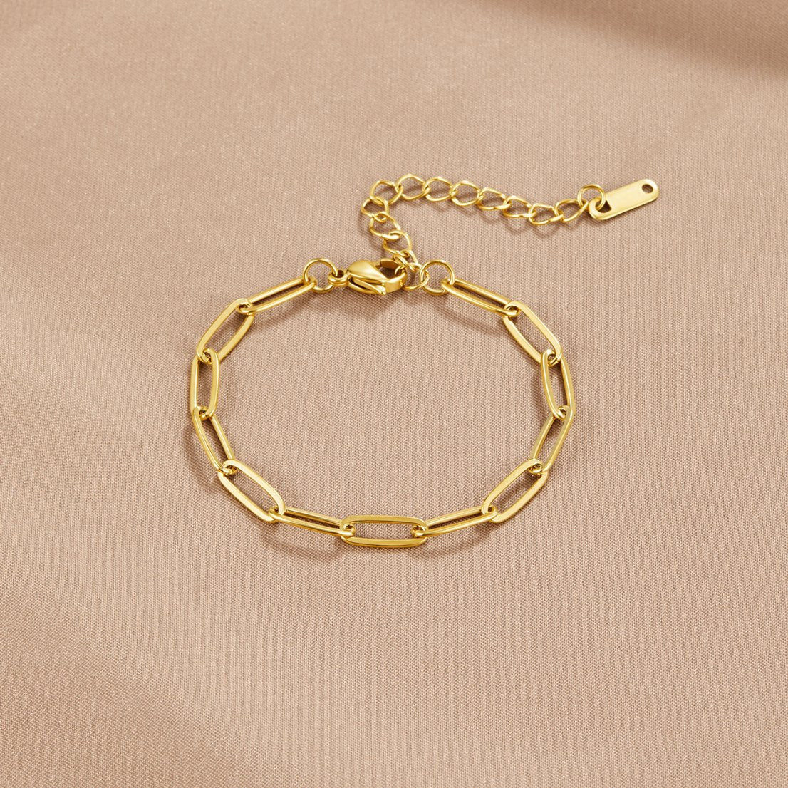 Paperclip Gold Bracelet - Image 4