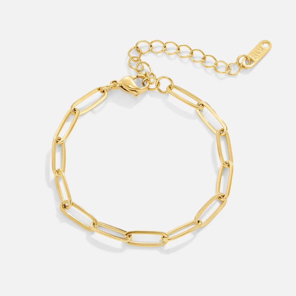 Paperclip Gold Bracelet - Image 5