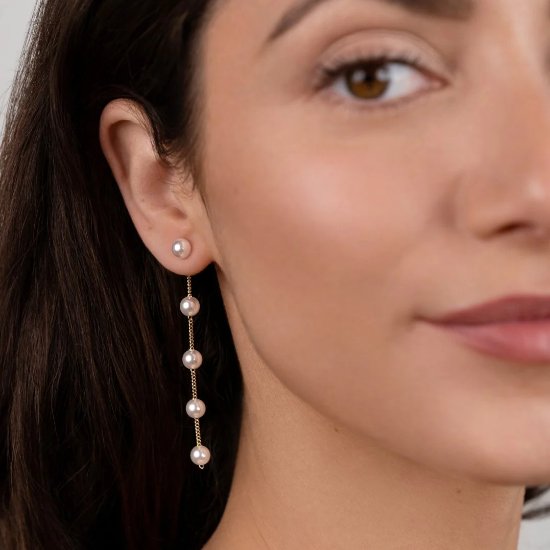 Pearl Drop Earrings - Image 2
