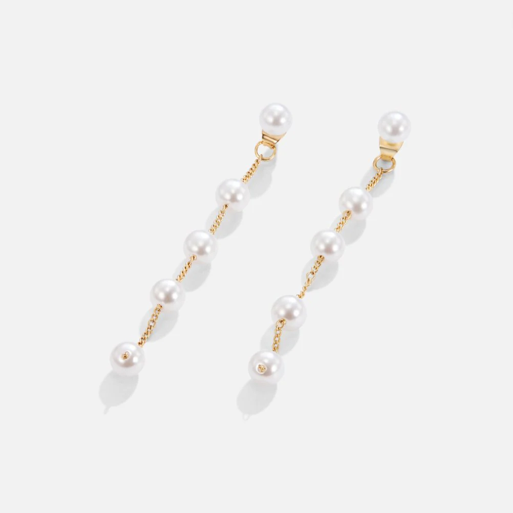Pearl Drop Earrings - Image 4