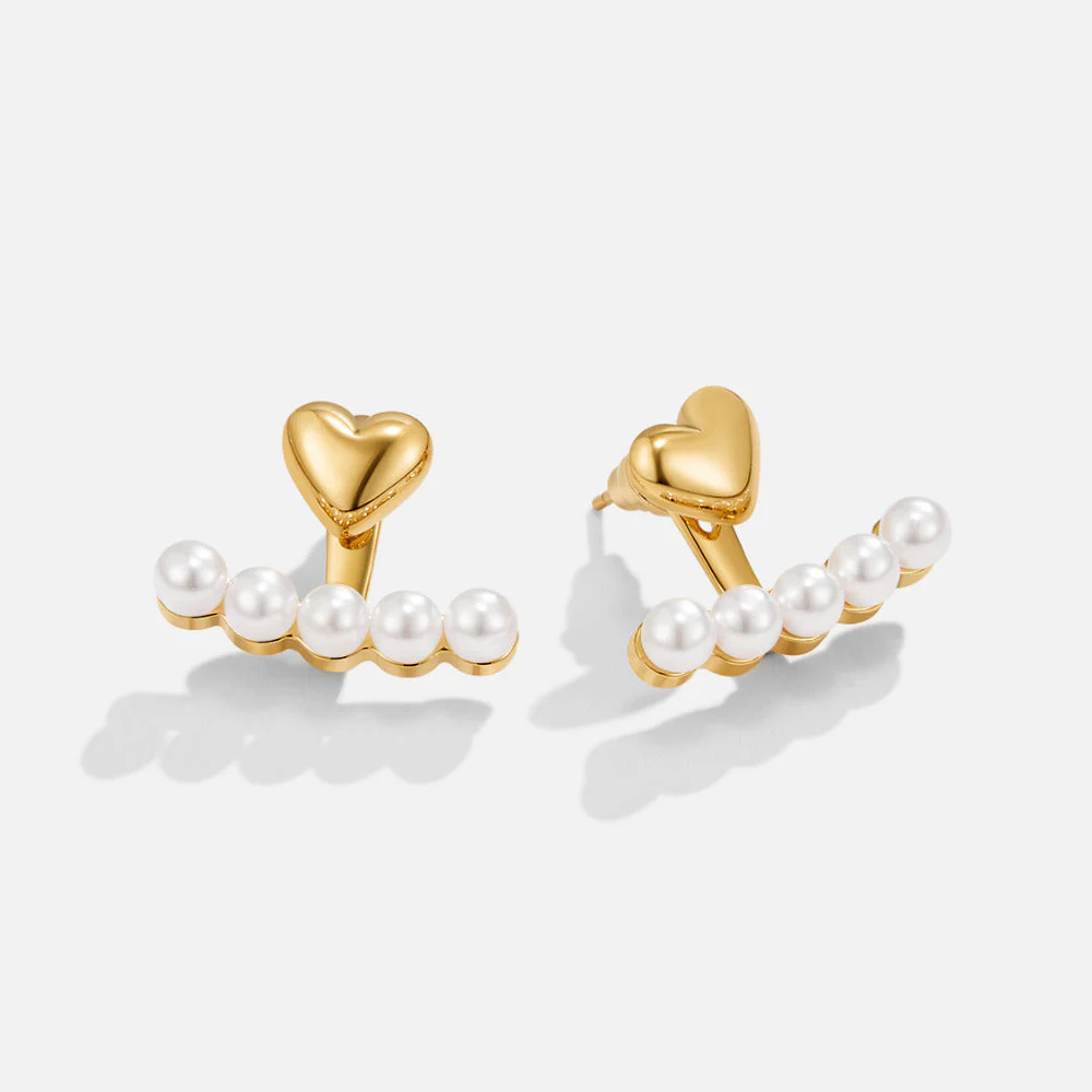 Pearl & Heart Romance Earrings - Image 4