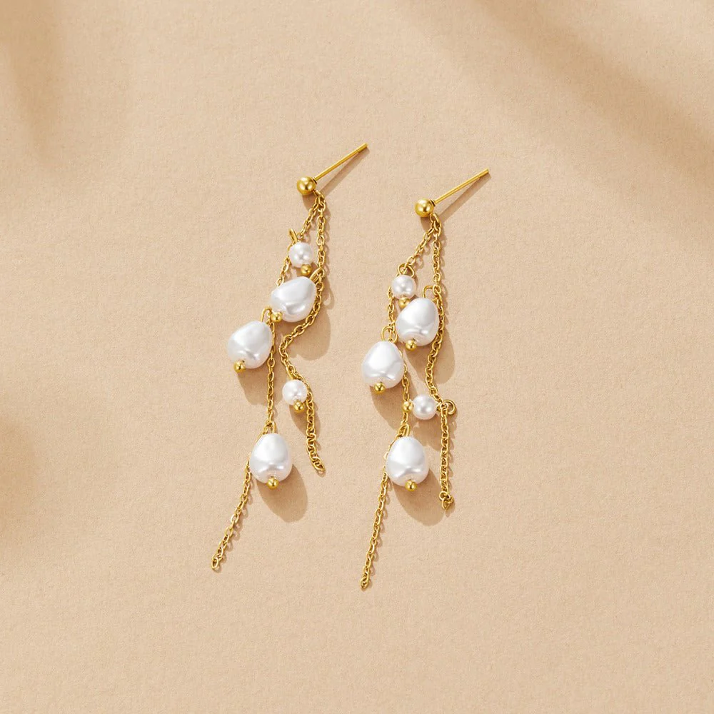 Penelope Pearl Drop Earrings - Image 3