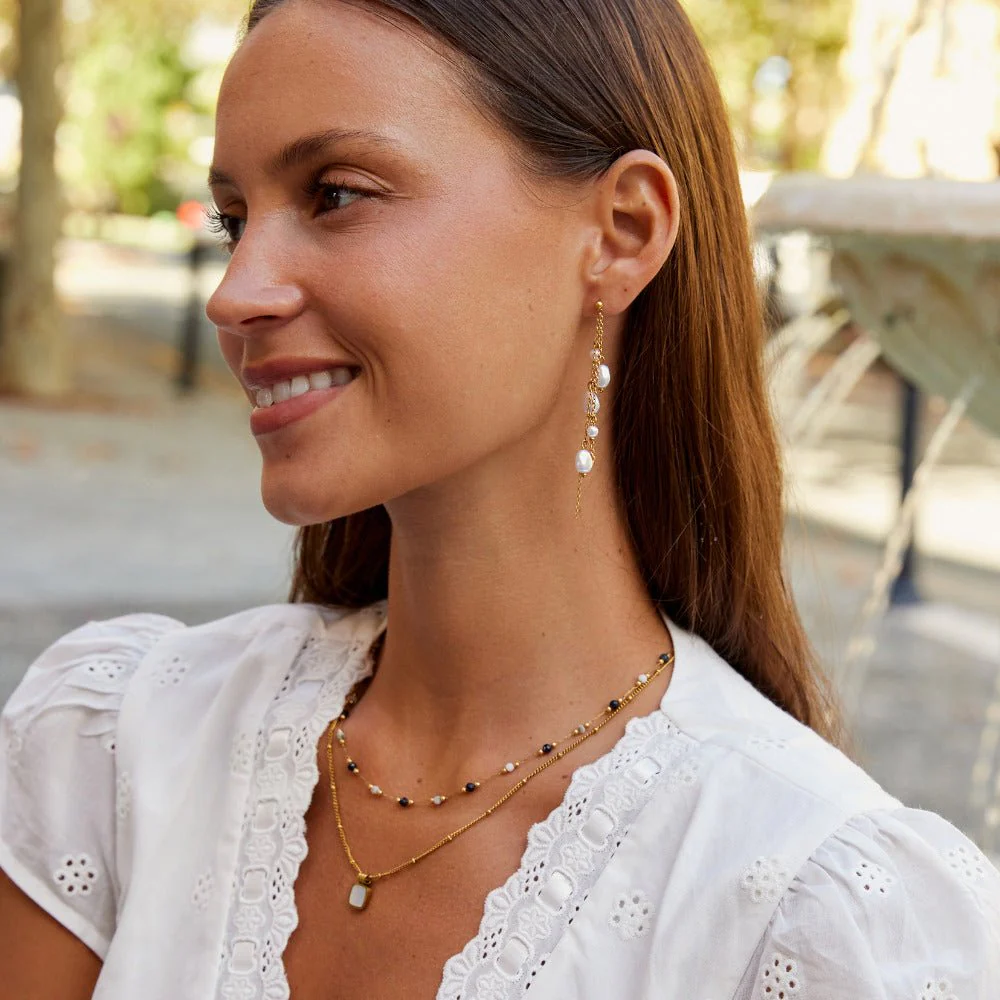 Penelope Pearl Drop Earrings - Image 4