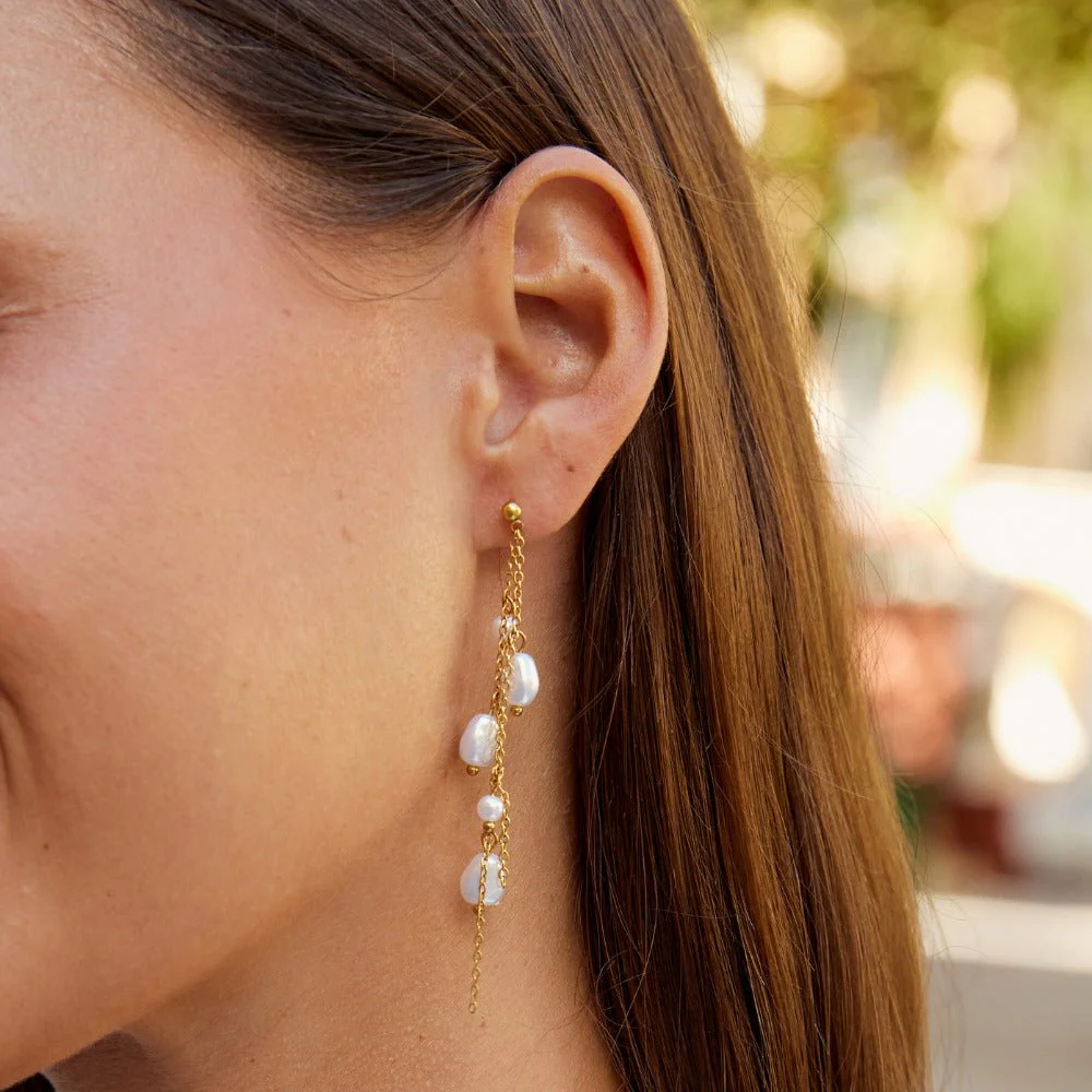 Penelope Pearl Drop Earrings - Image 5