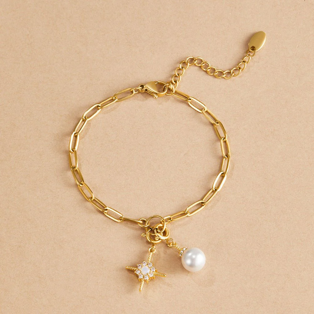 Pia Chain Link Charm Bracelet - Image 4