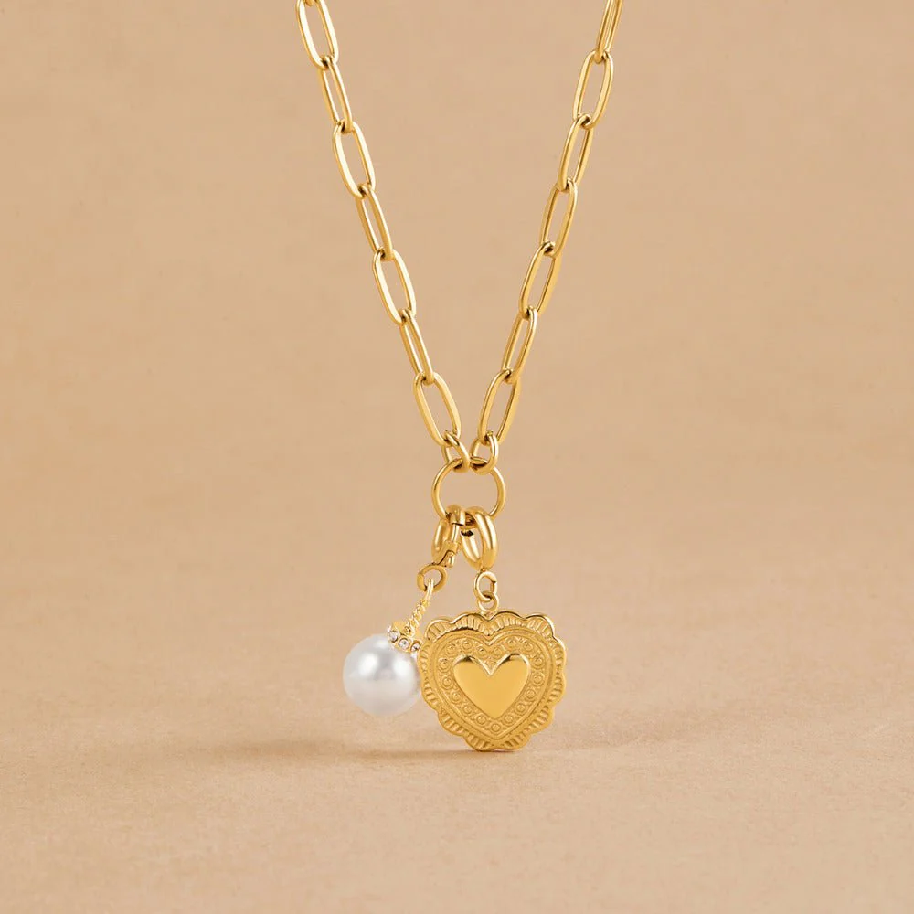 Pia Chain Link Charm Necklace - Image 2