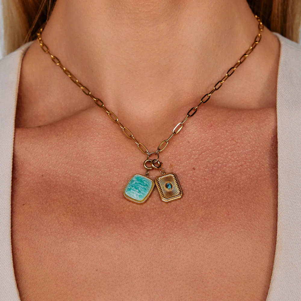 Pia Chain Link Charm Necklace - Image 5