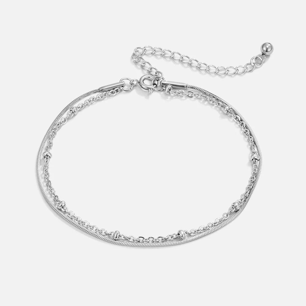 Pia Silver Layered Bracelet - Image 3