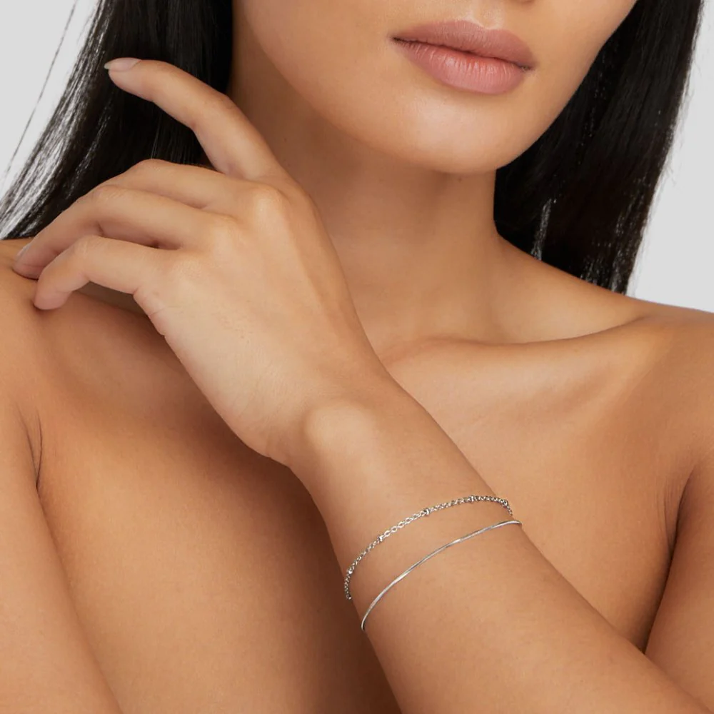Pia Silver Layered Bracelet - Image 6
