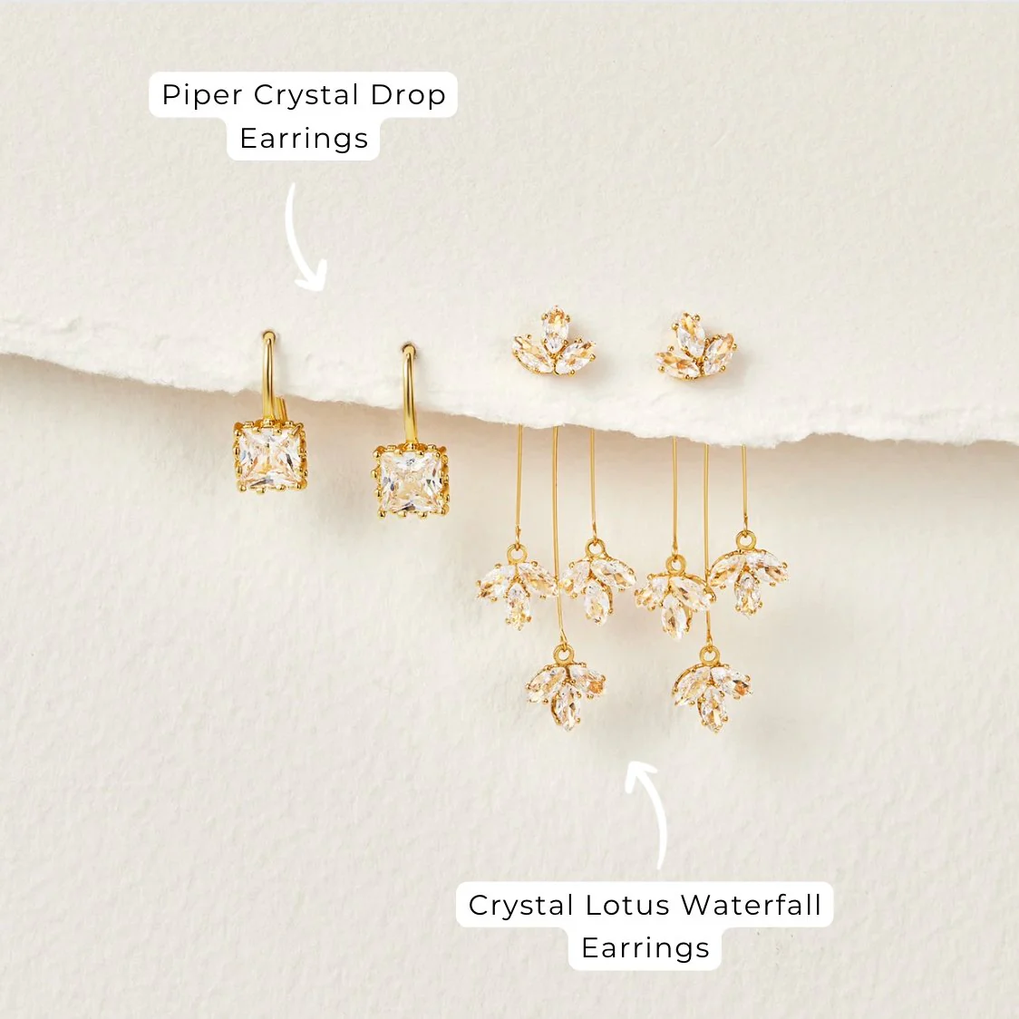 Piper Crystal Drop Earrings - Image 7