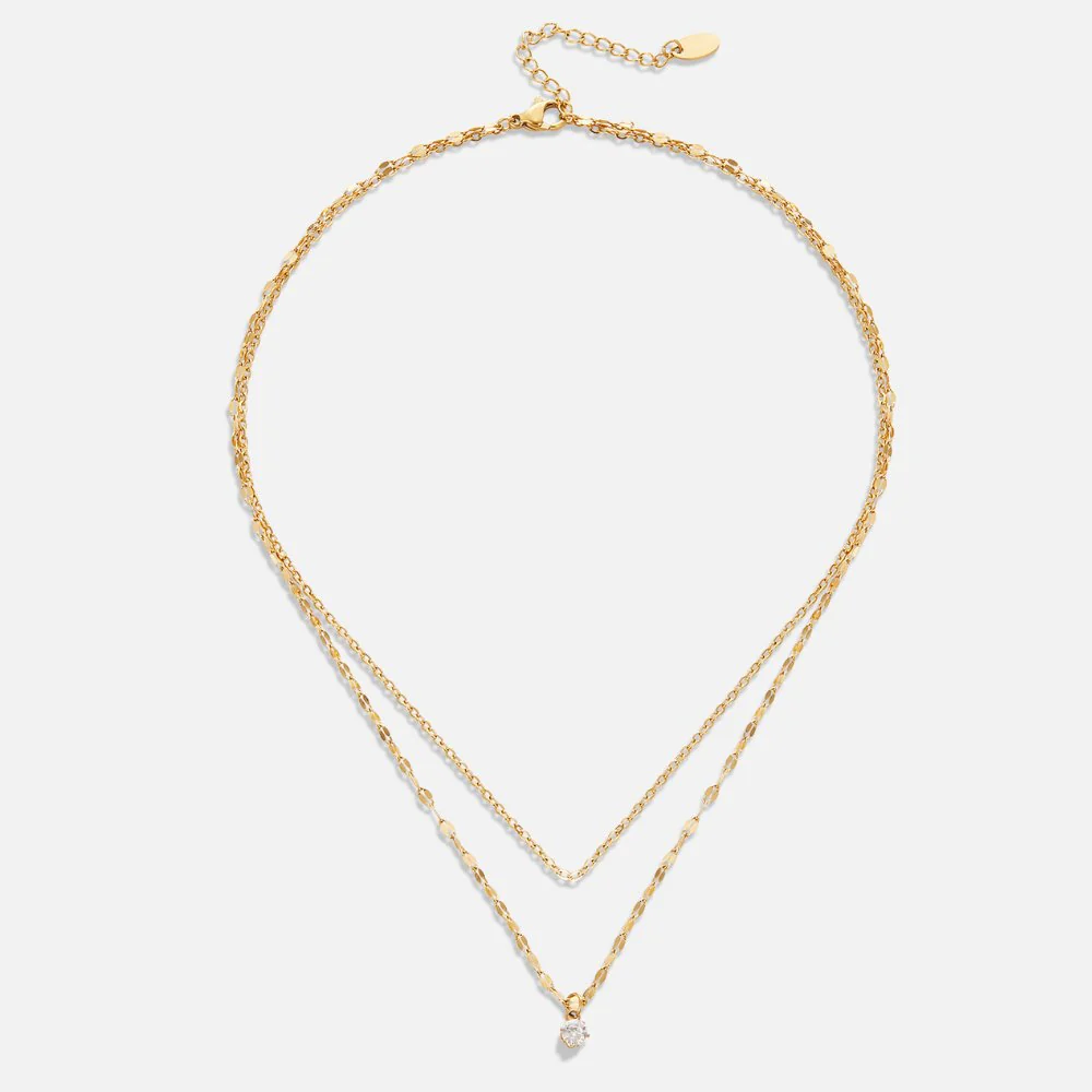 Piya Crystal Layered Necklace - Image 4