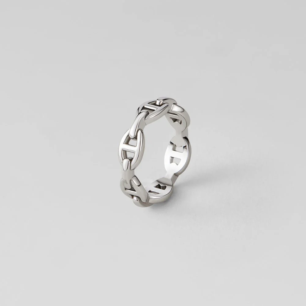 Raya Silver Chain Band Ring - Image 3