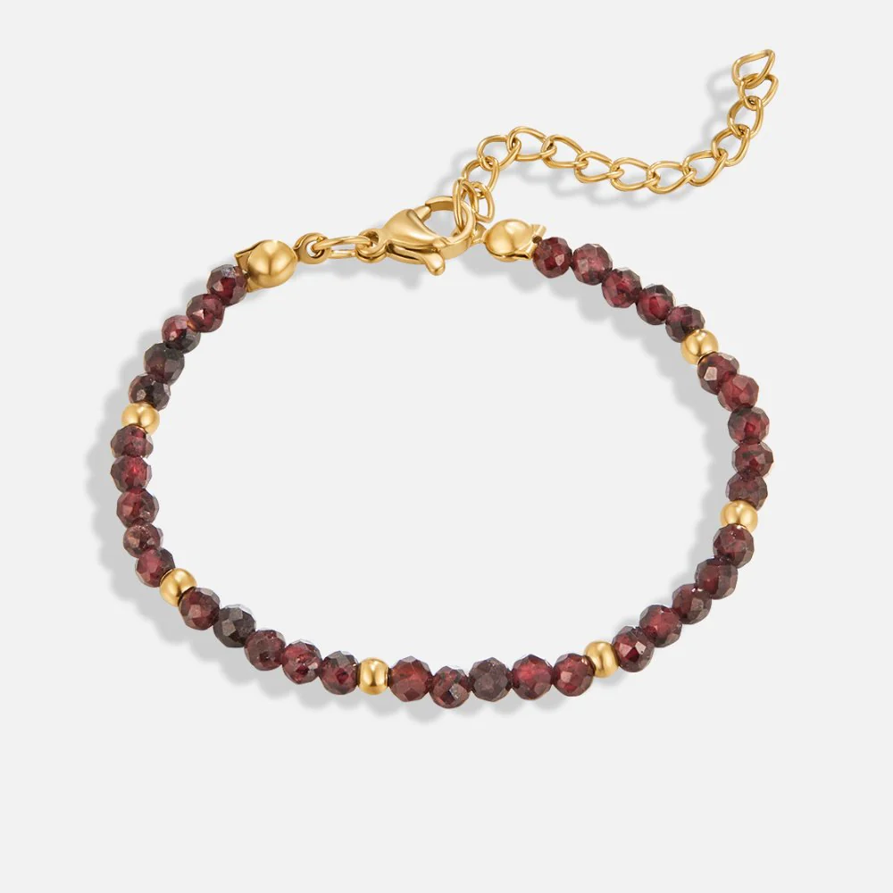 Red Garnet Bead Bracelet - Image 5