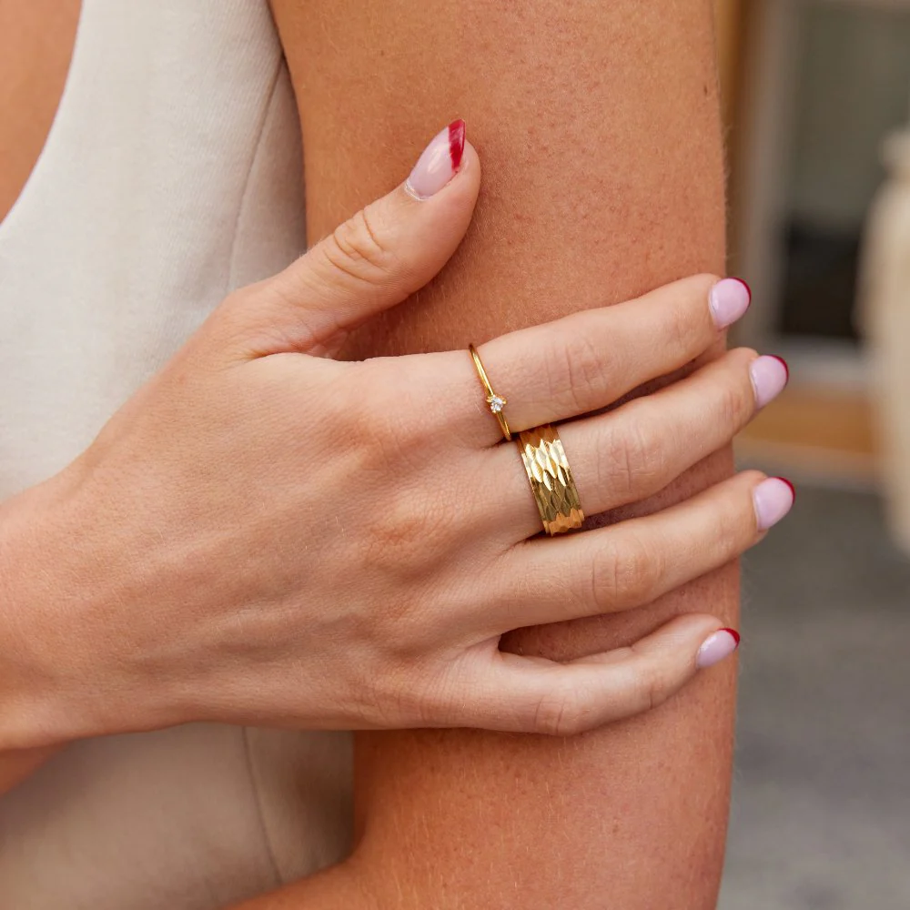 Rene Chunky Gold Ring - Image 2