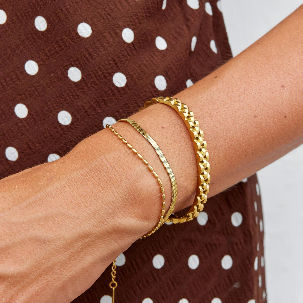Renee Chunky Gold Bangle - Image 2