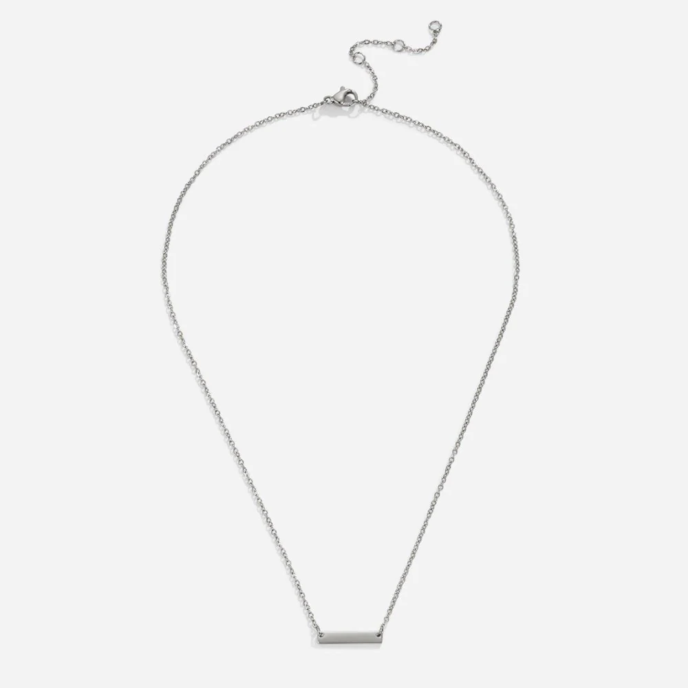 Rina Silver Bar Necklace - Image 3