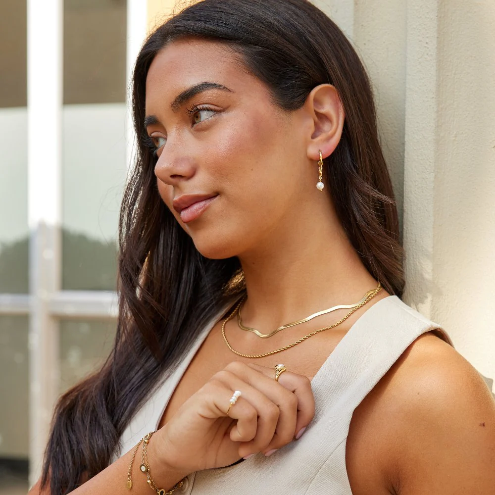 Rini Pearl Tassel Earrings - Image 4