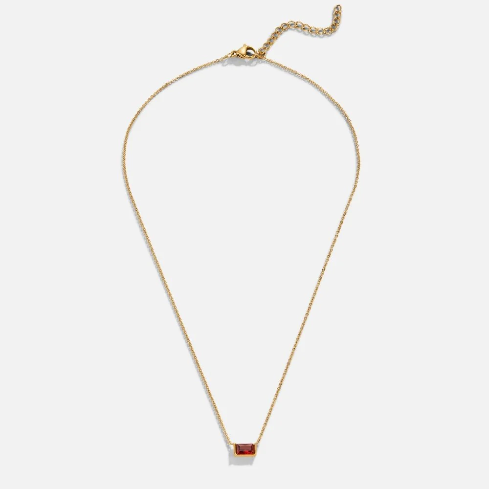 Ruby Baguette Necklace - Image 3