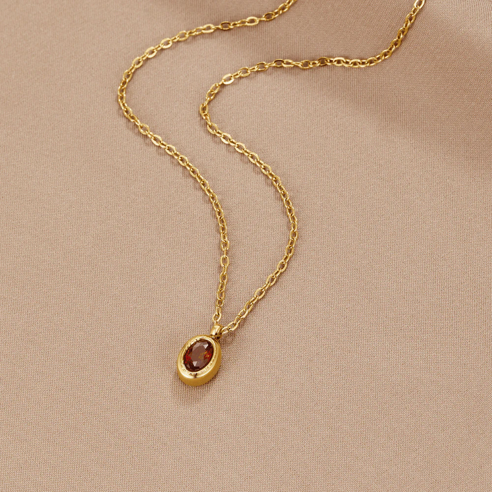 Ruby Red Crystal Necklace - Image 3