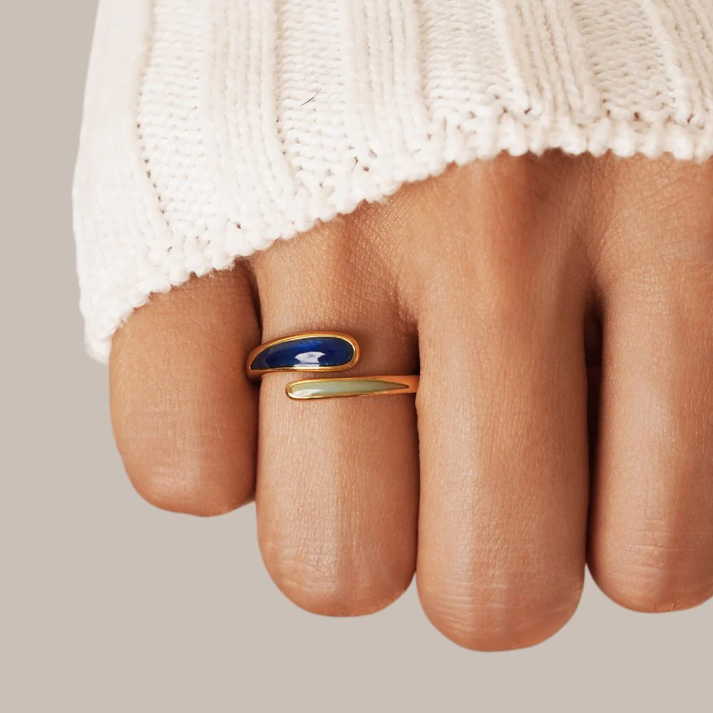 Safira Blue Wrap Ring - Image 2
