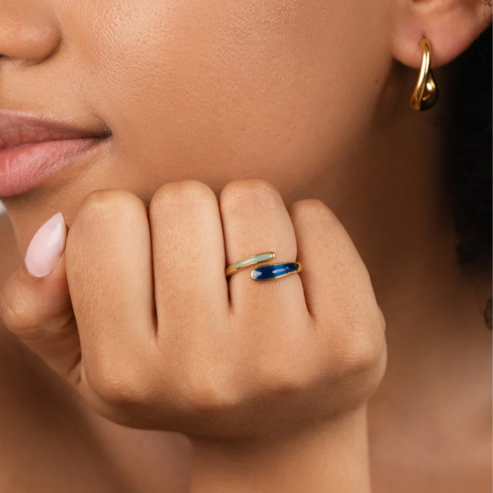 Safira Blue Wrap Ring - Image 3