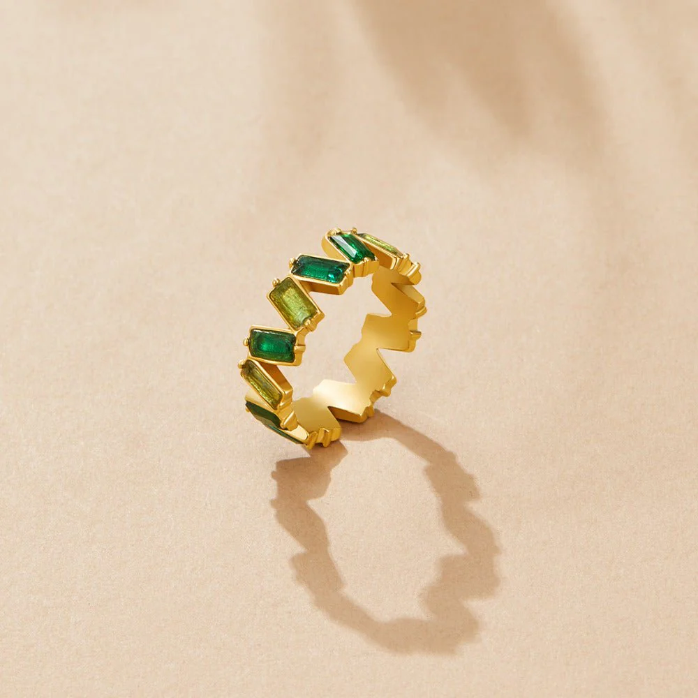 'Sapphire Dream' Crystal Baguette Ring - Image 3