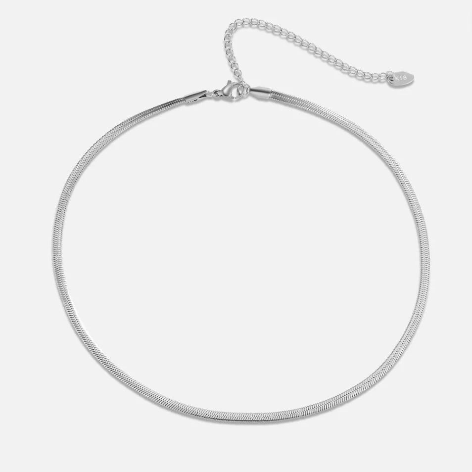 Sarya Snake Chain Silver Necklace - Image 3