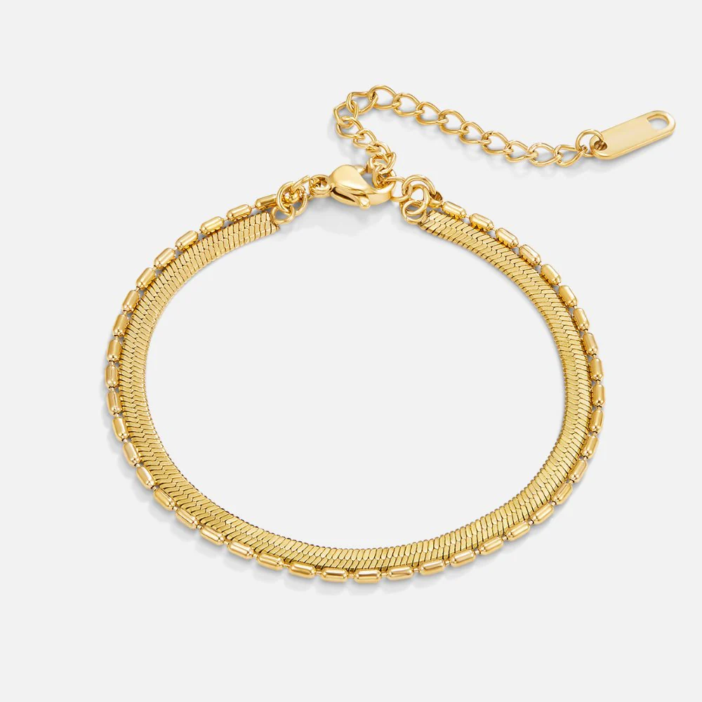 Selene Snake & Bead Chain Bracelet - Image 3