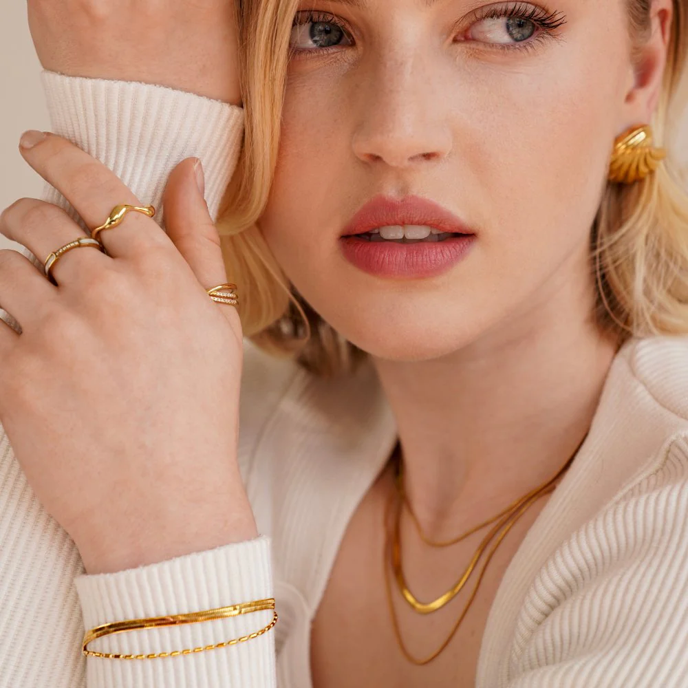 Selene Snake & Bead Chain Bracelet - Image 4