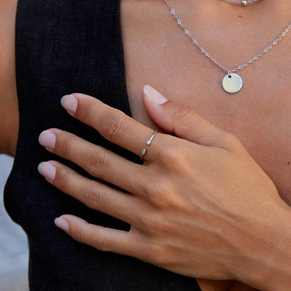 Serena Silver Crystal Ring - Image 2