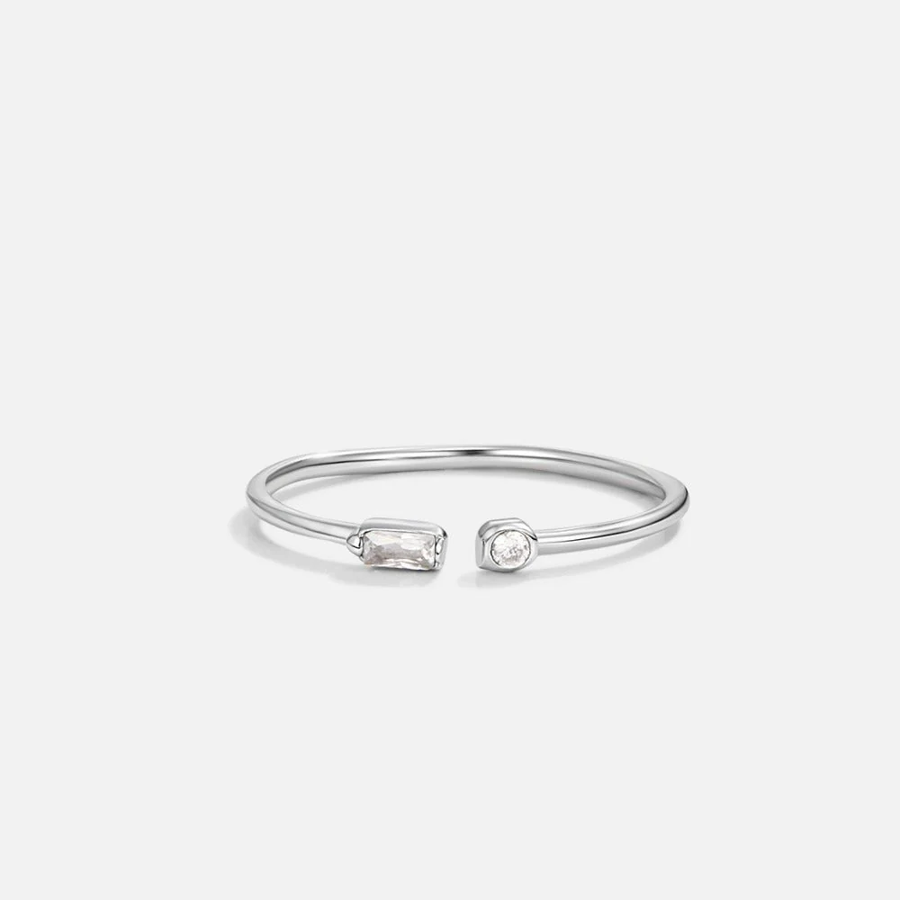 Serena Silver Crystal Ring - Image 3