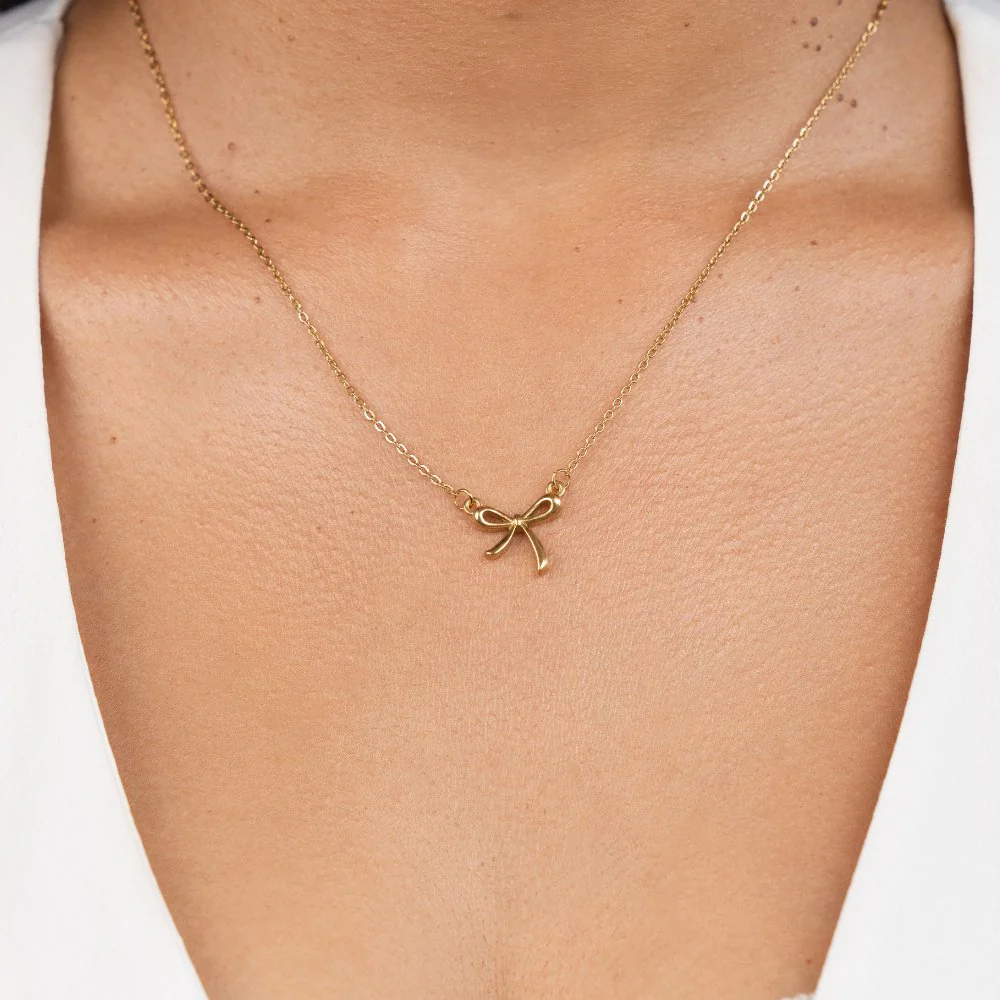 Serenity Bow Pendant Necklace - Image 2