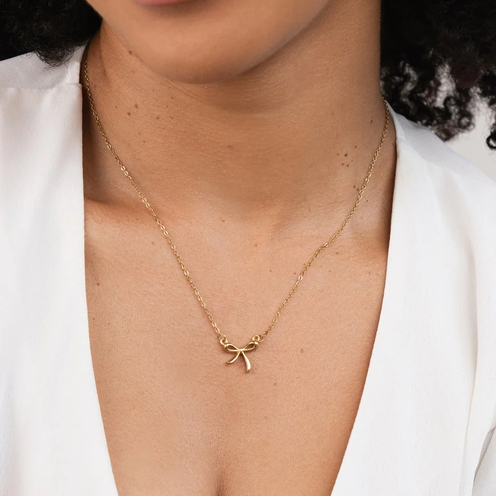 Serenity Bow Pendant Necklace - Image 3