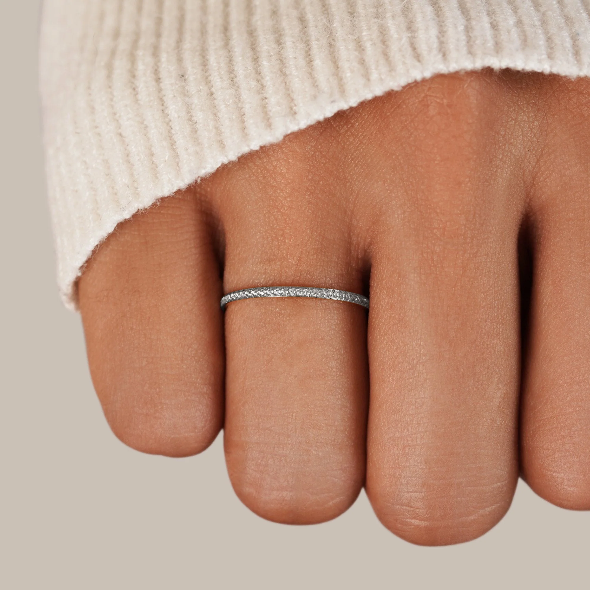 Silver Eternity Crystal Ring - Image 2
