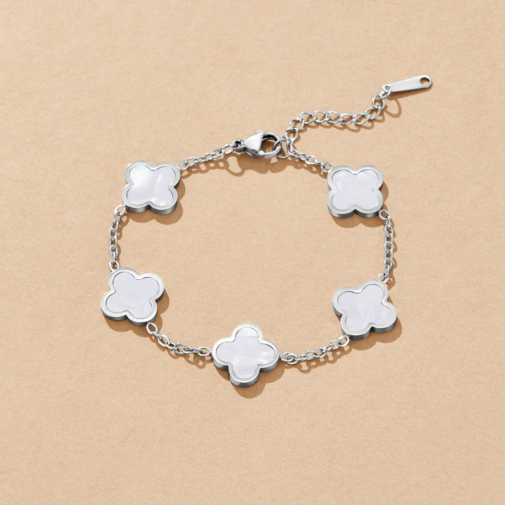 Silver Clover Bracelet - Image 3